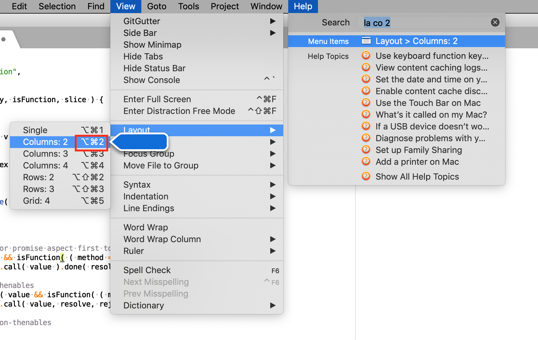 macOS Help Menu